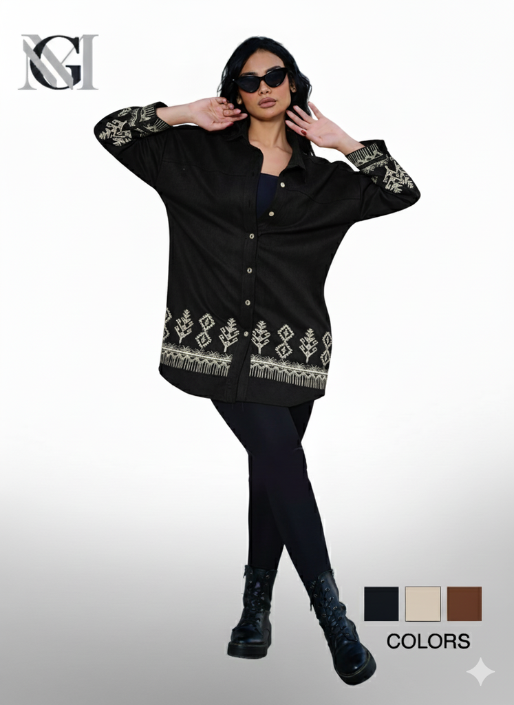 W240950120 شميز طويل كم طويل