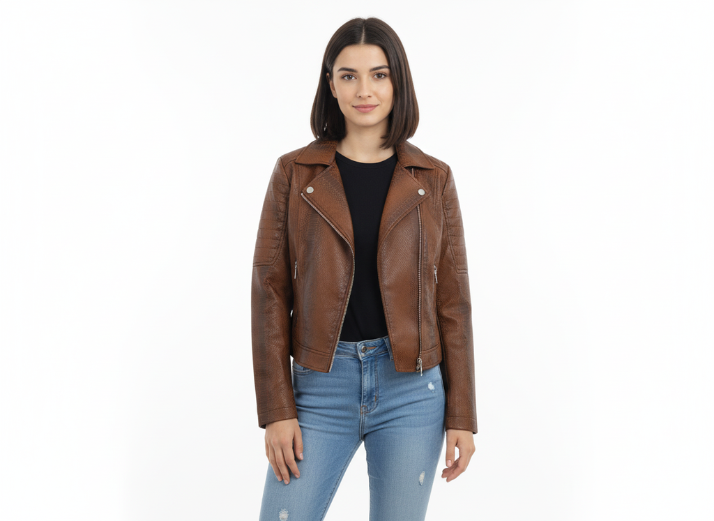 W24093169 جاكت جلد قصير