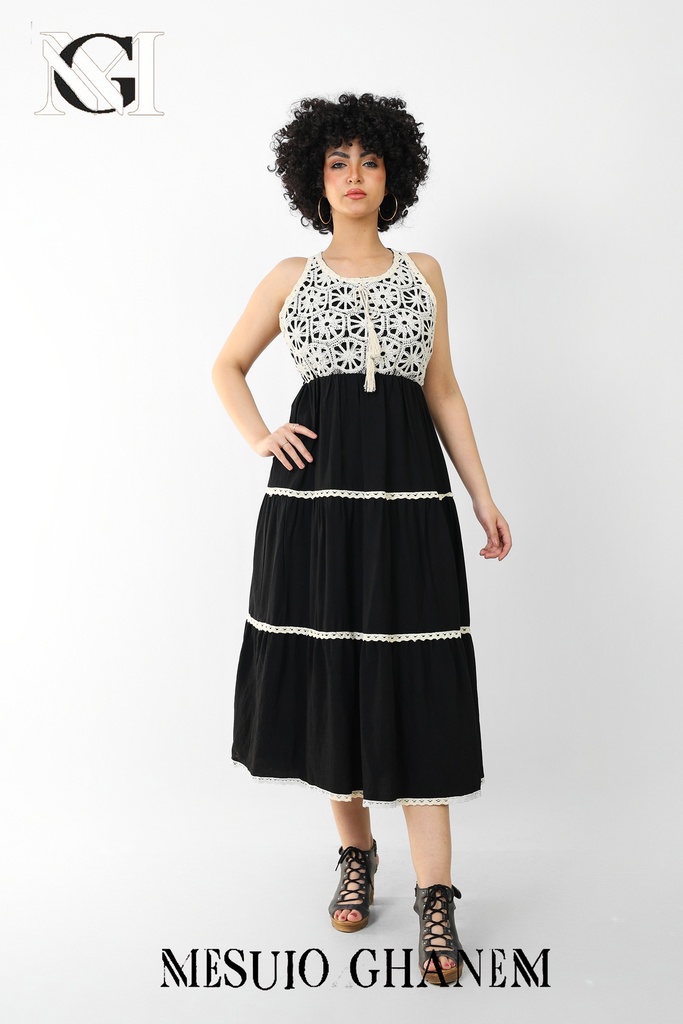 S25011149 فستان كت قصير