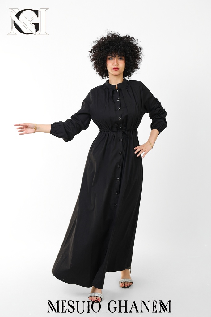 S250210229 فستان طويل كم طويل