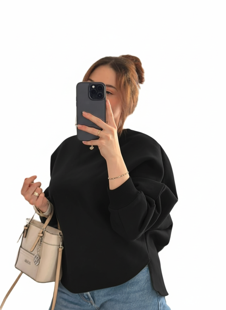 W240760112 سويت شيرت بيزك قصير