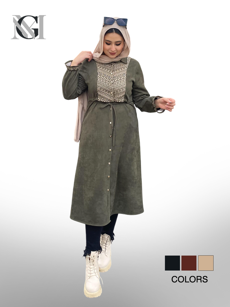 W24081144 فستان كم طويل