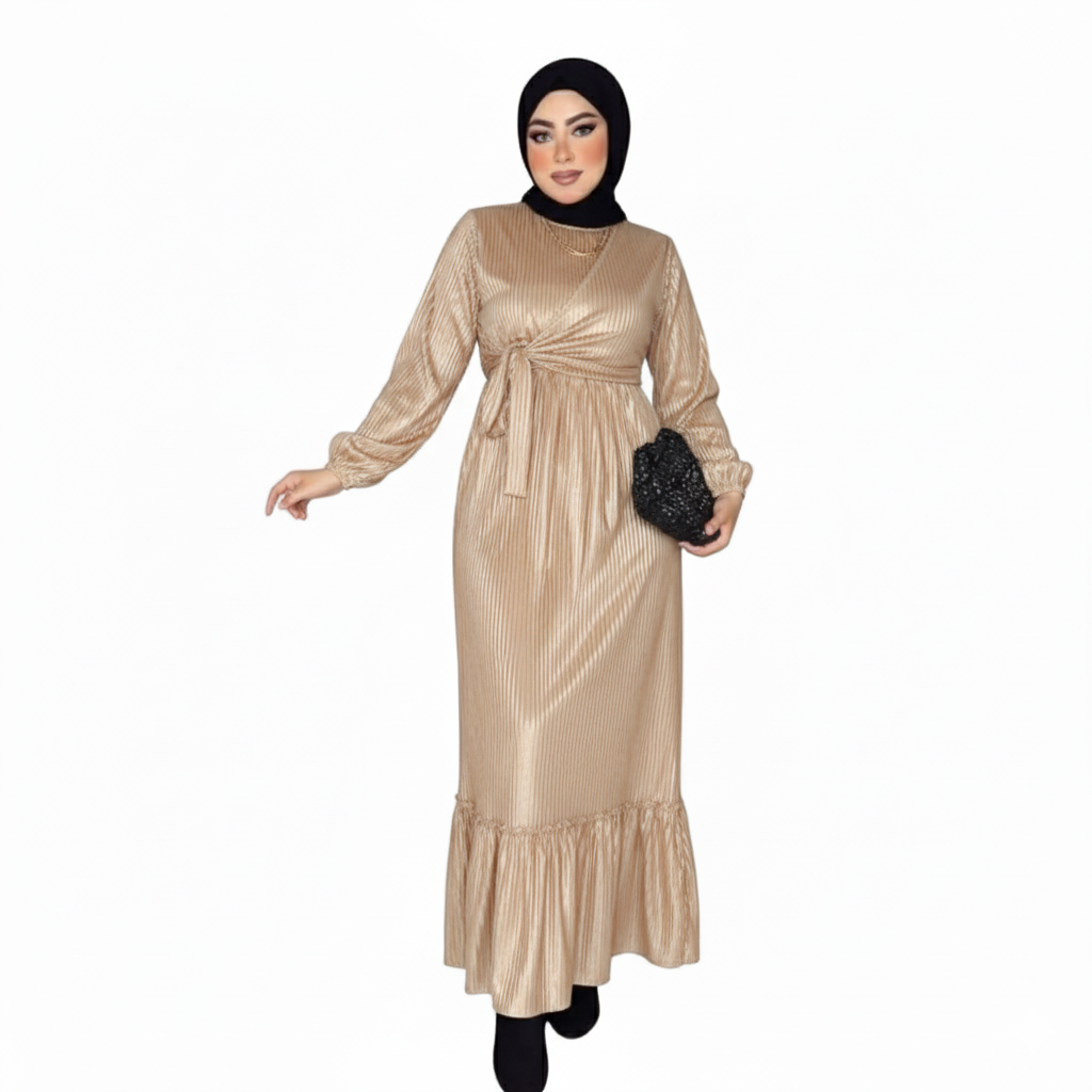 W240910205 فستان طويل كم طويل