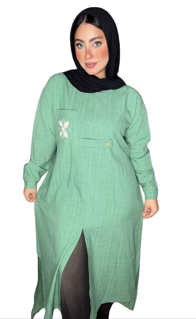 S25011147 فستان كم طويل