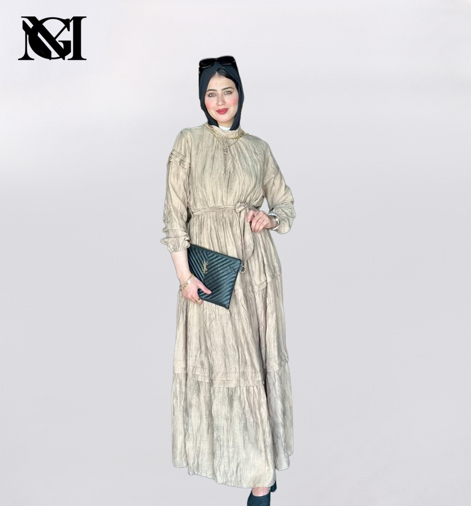 S250110217 فستان طويل كم طويل