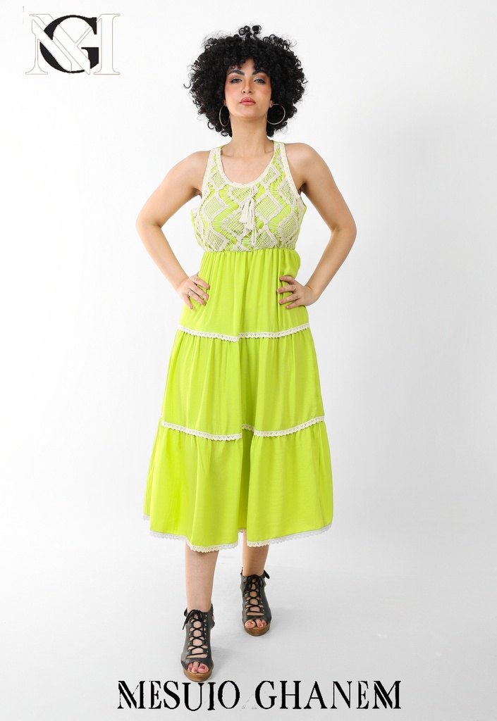 S25011149 فستان كت قصير